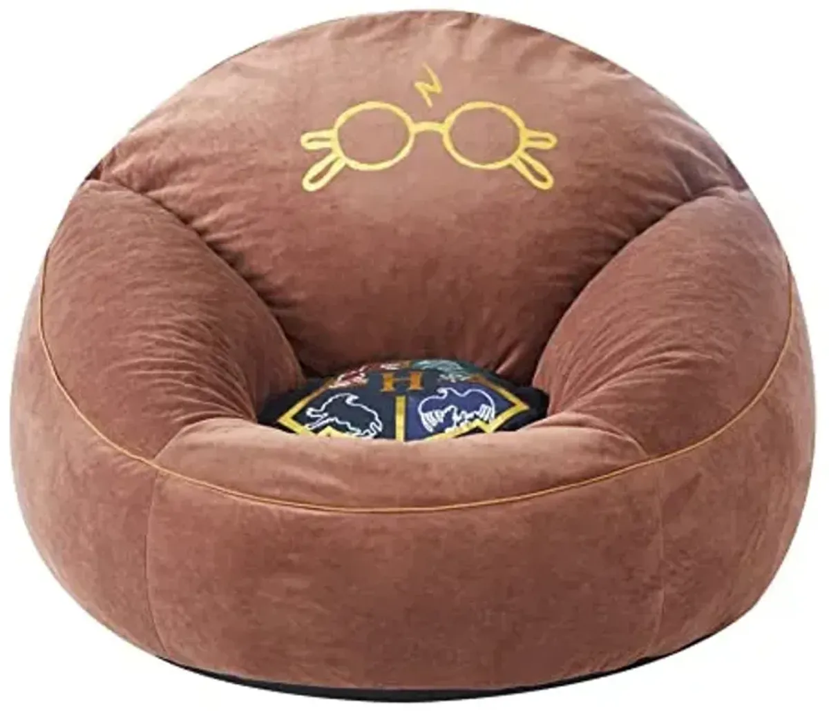 Idea Nuova, Inc. Harry Potter Hillside Plush Kids Bean Bag Chair, 25" Hx24 Wx24 D, Large