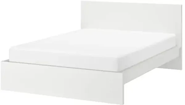 Ikea MALM bed frame, high, 160x200 cm, white/Lindbåden