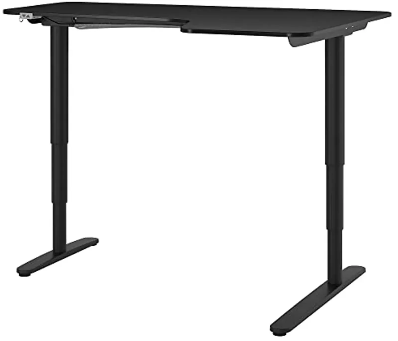 Ikea BEKANT corner desk right sit/stand, 160x110 cm, black stained ash veneer black