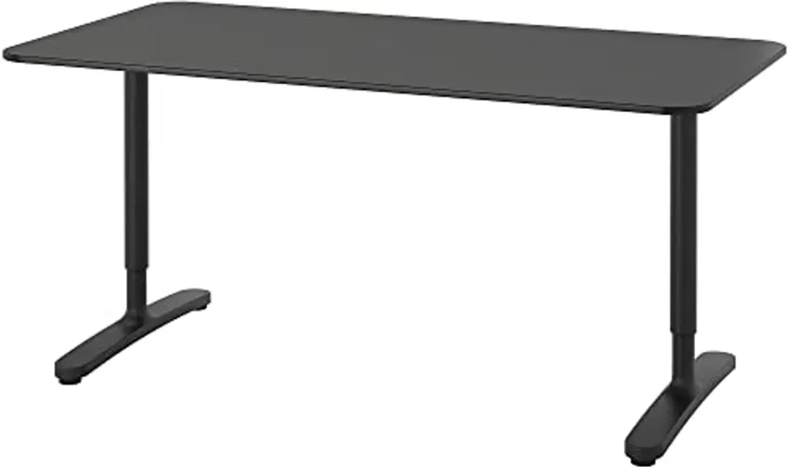 IKEA BEKANT Desk, 160x80 cm, Black Stained ash Veneer/Black