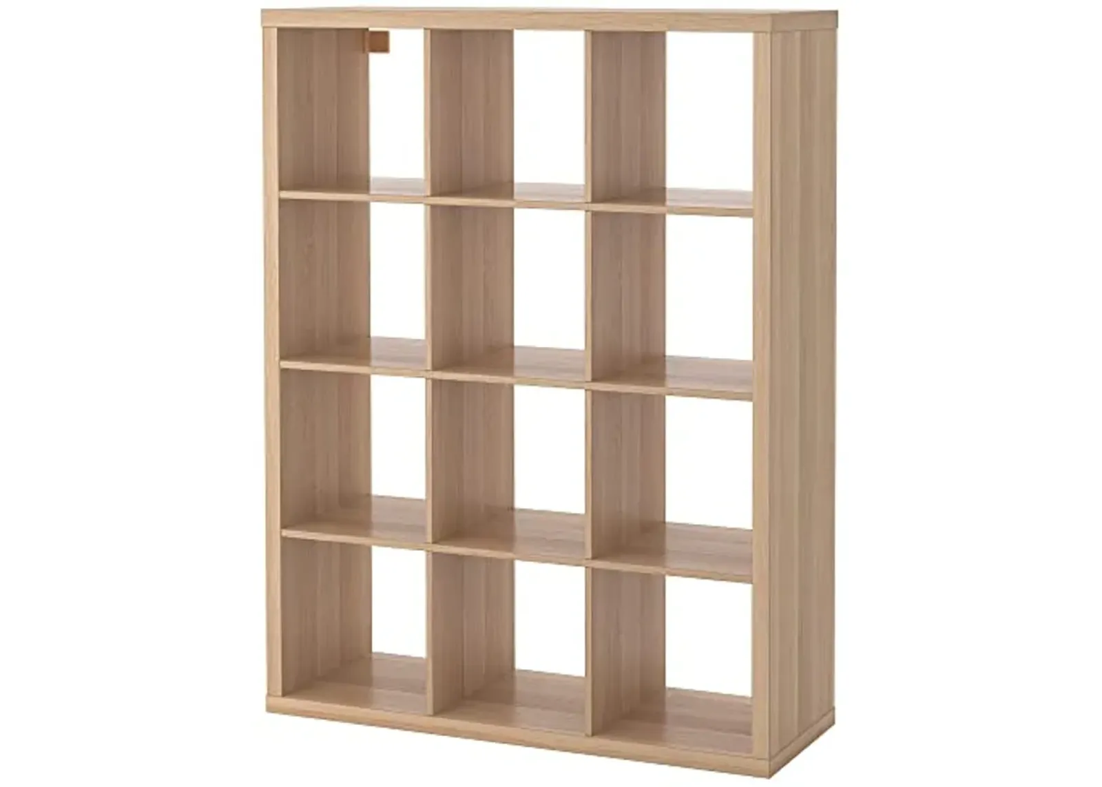 IKEA KALLAX Shelving Unit, 112x147 cm, White Stained Oak Effect