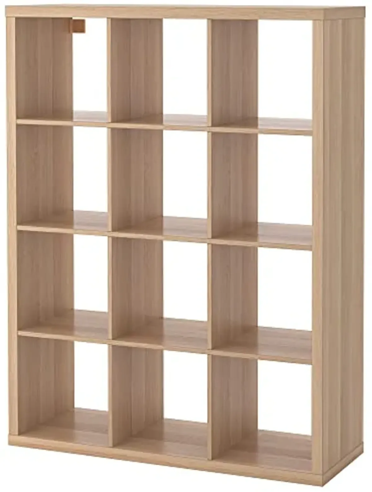 IKEA KALLAX Shelving Unit, 112x147 cm, White Stained Oak Effect