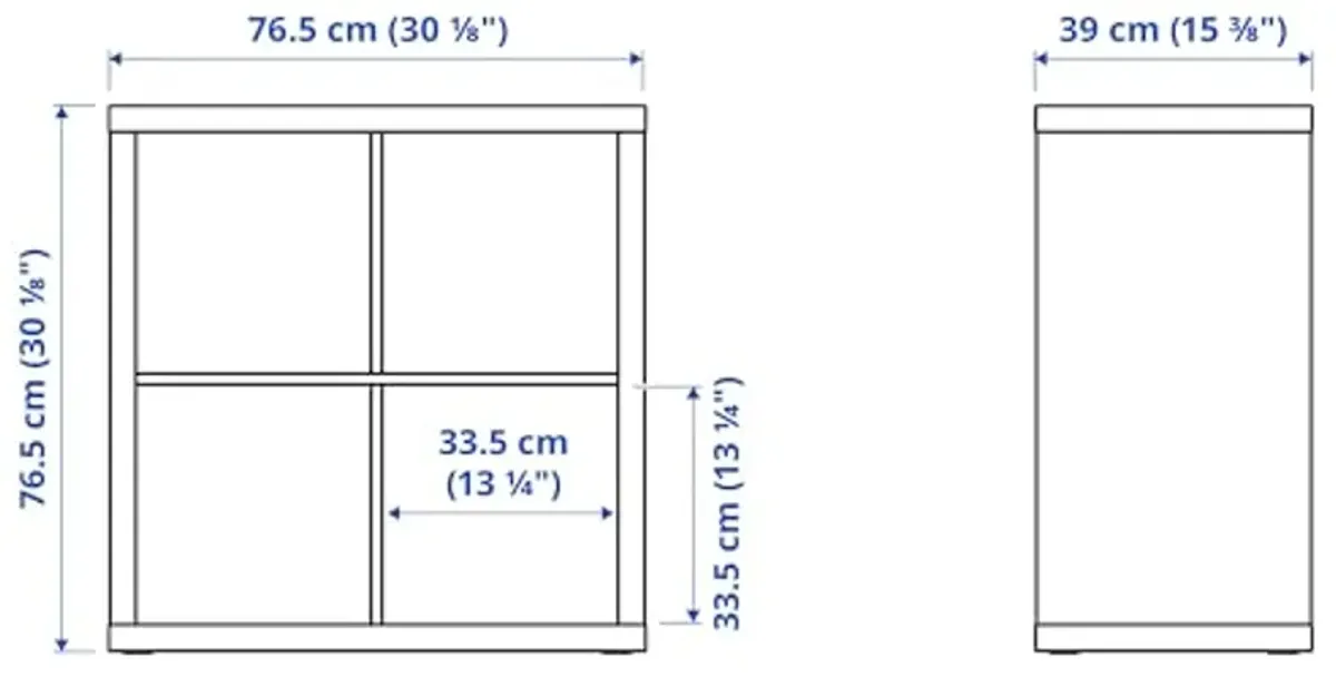 Ikea KALLAX shelving unit, 77x77 cm, white