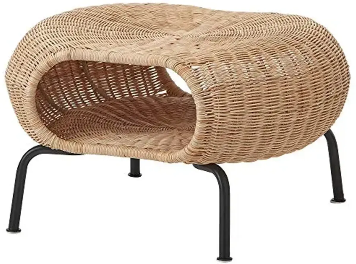 IKEA GAMLEHULT Footstool with Storage, Rattan/Anthracite