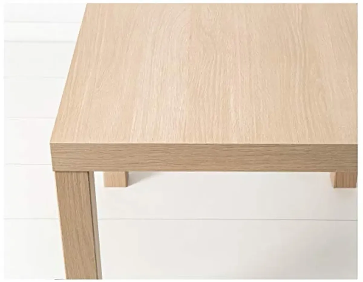 IKEA Lack Side Table, 55x55 cm, White Stained Oak Effect