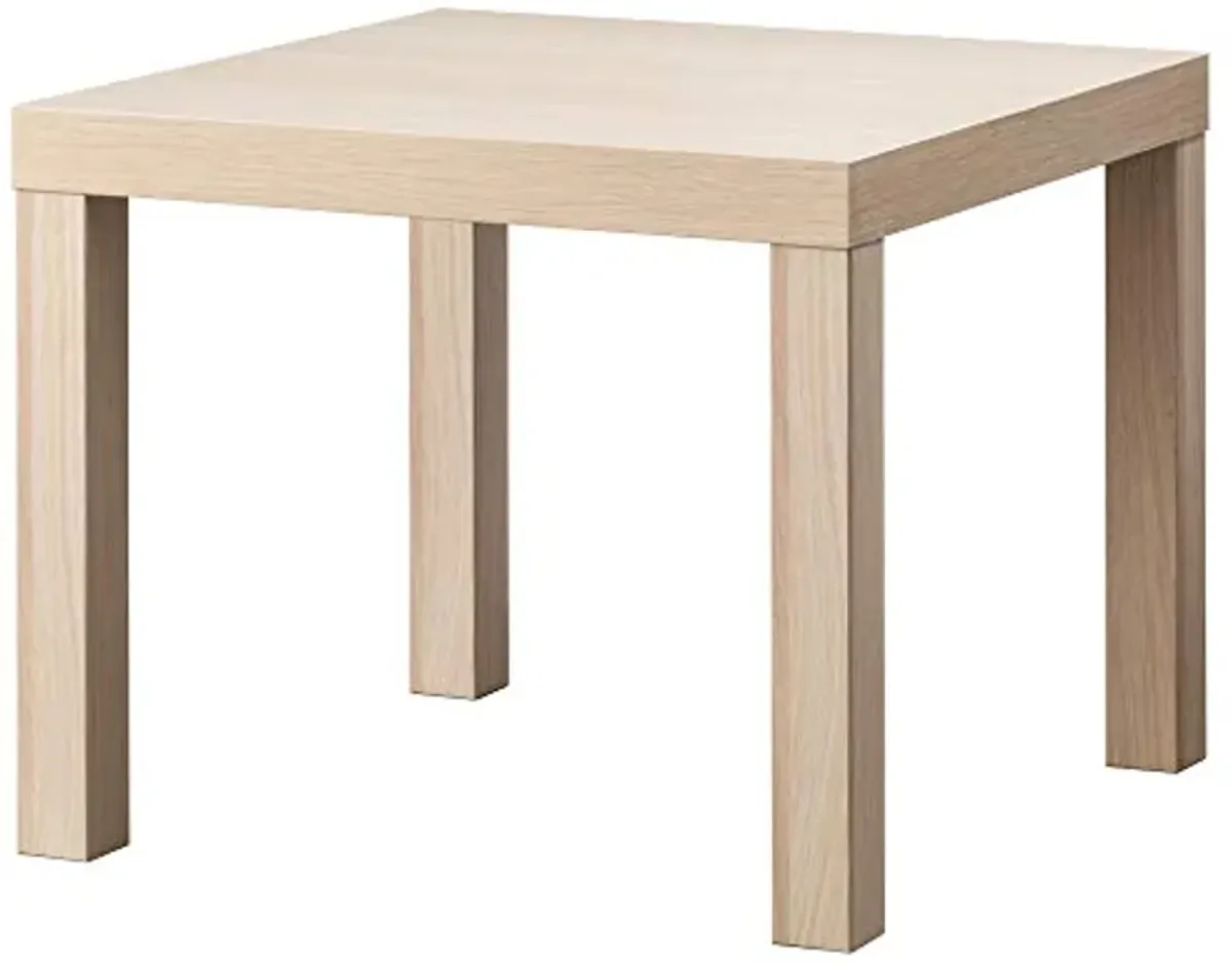 IKEA Lack Side Table, 55x55 cm, White Stained Oak Effect