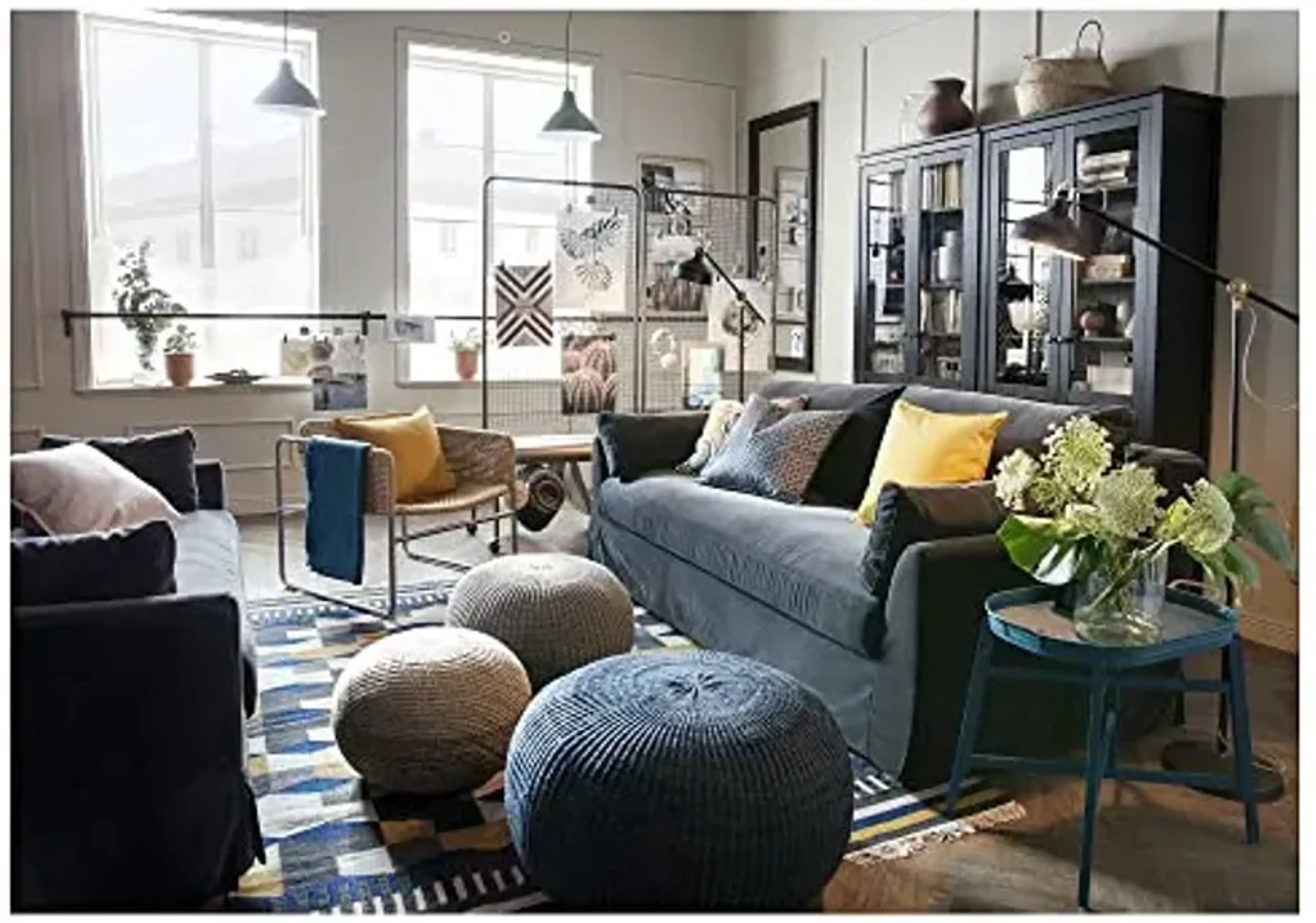 Ikea Sandared Pouffe 56 Cm Grey Amazon | Furniture.com