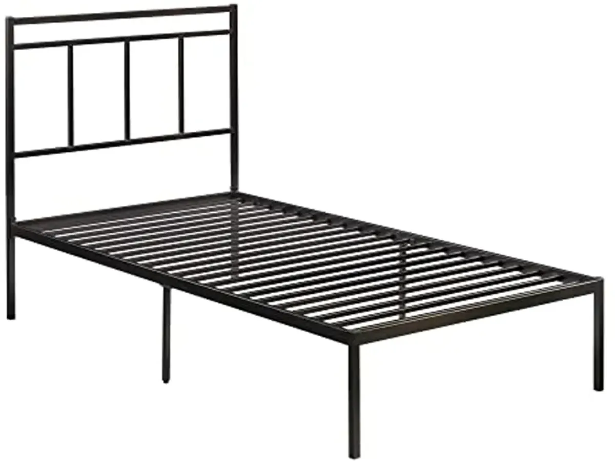 Sauder Cannery Bridge Twin Platform Bed with Headboard, Bronze Finish