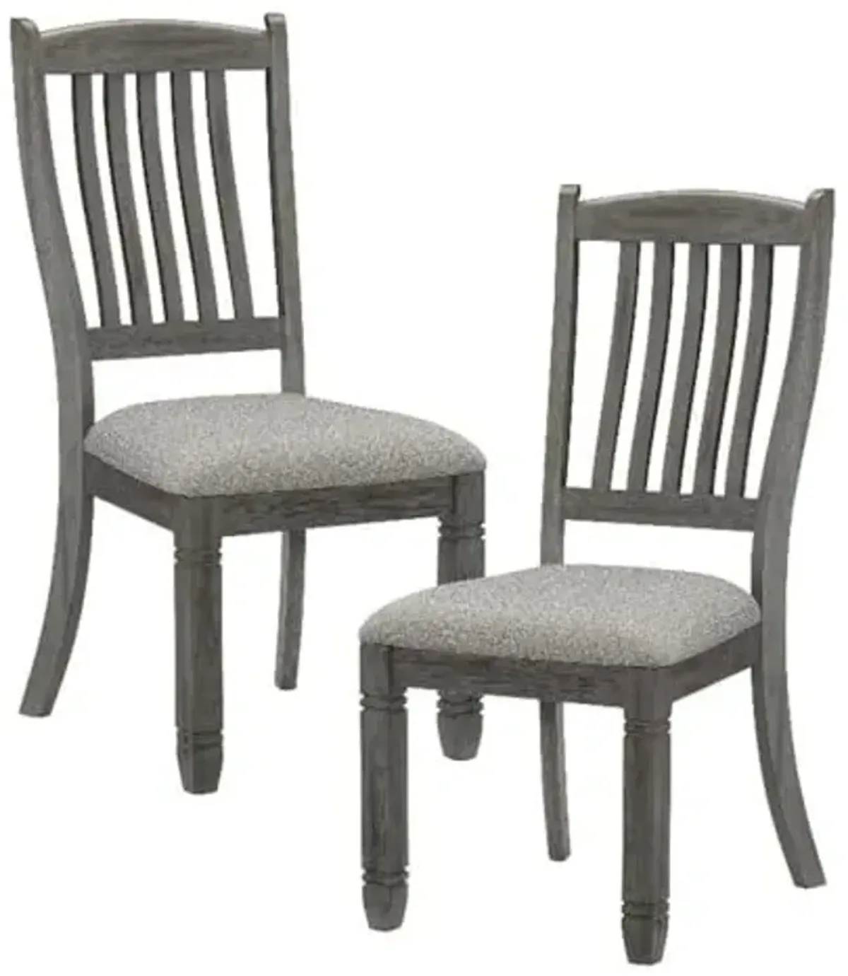 Lexicon Granby Pine Wood Dining Room Side Chair in Antique Gray (Set of 2)