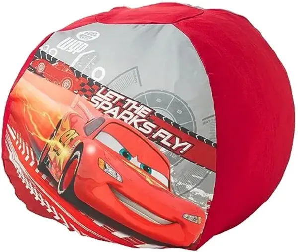 Idea Nuova Disney Pixar Cars Toddler Nylon Round Bean Bag Chair for Toddlers and Kids, 18-Inch W, Small