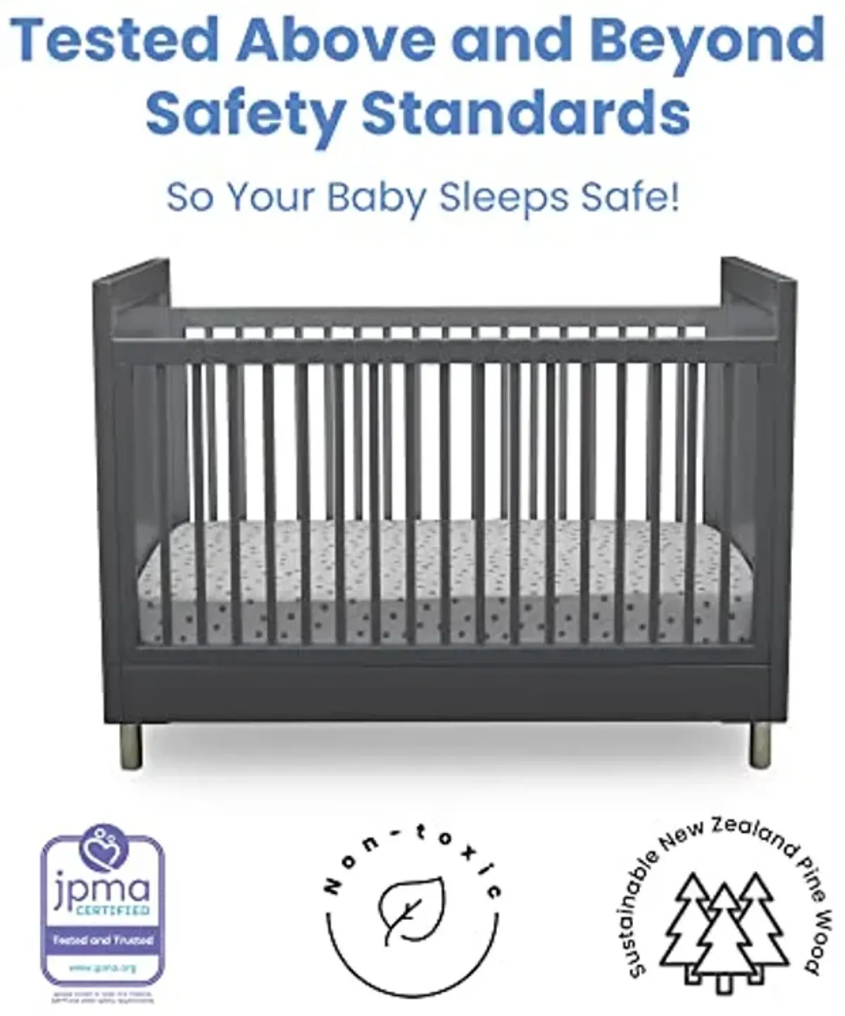 Delta Children Simmons Avery Crib Grey