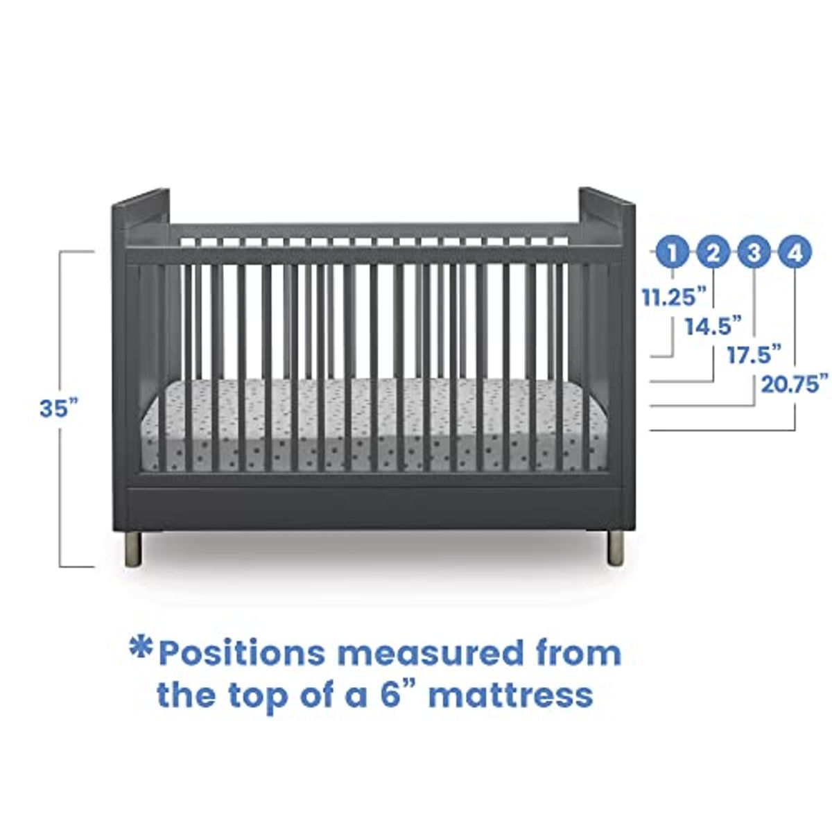 Delta Children Simmons Avery Crib Grey