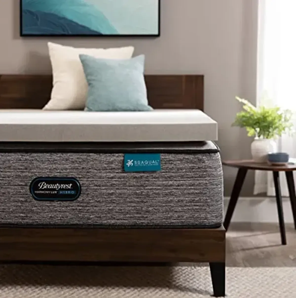 Beautyrest Black Diamond Cooling, Pressure-Relieving Memory Foam Mattress Topper, King, 3-Inch, Grey