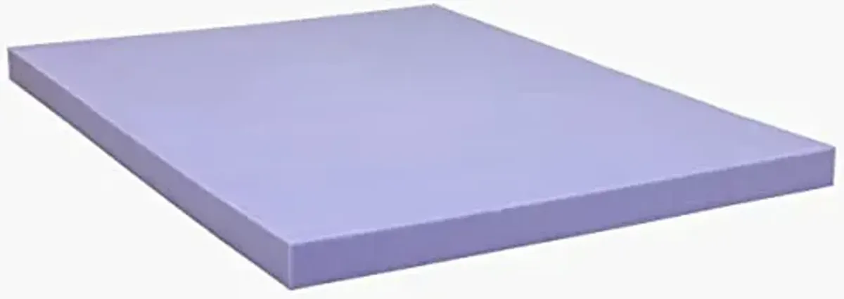 BEAUTYREST, Lavender Colored, Aloe Gel Bead, Pressure Relieving Memory Foam Mattress Topper, 4 inch, Full