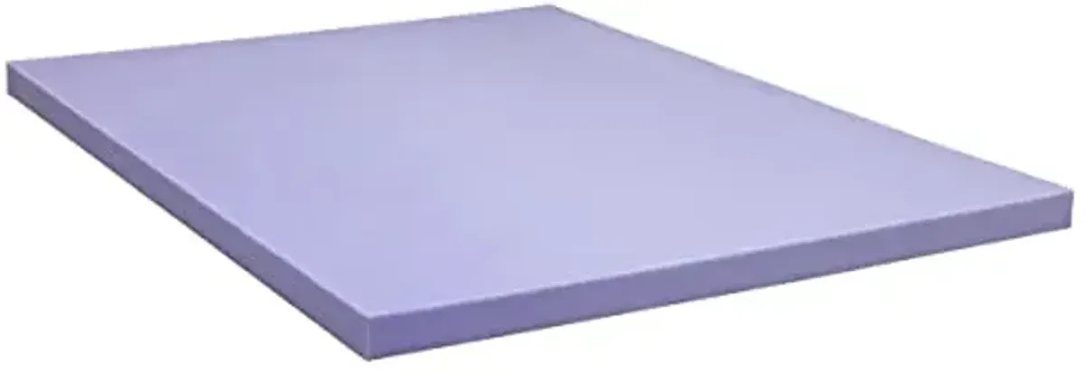 BEAUTYREST, Lavender Colored, Aloe Gel Bead, Pressure Relieving Memory Foam Mattress Topper, 3 inch, Full