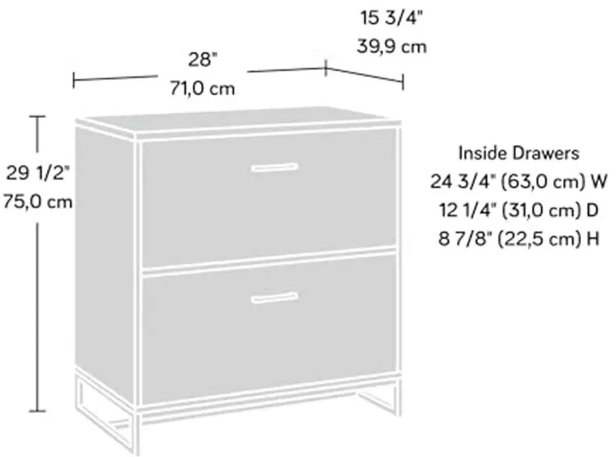 Sauder Tremont Row 2-Drawer Lateral File Cabinet, Mystic Oak Finish