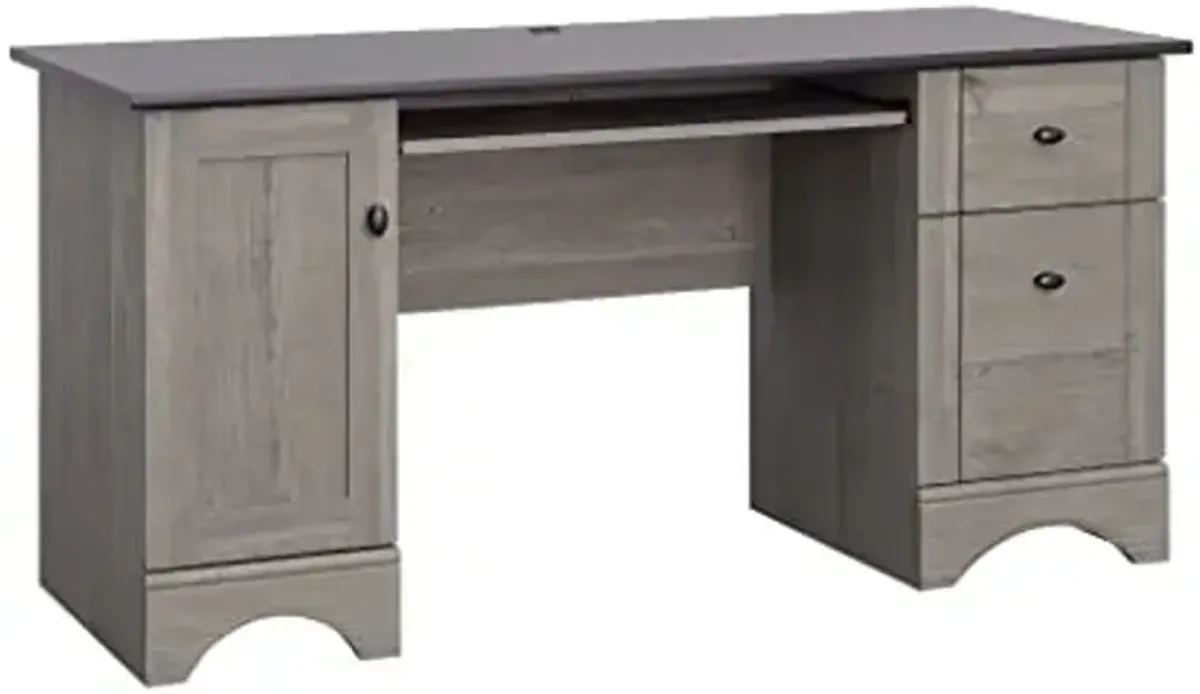 Sauder Miscellaneous Office Computer Desk with Drawers, Mystic Oak Finish