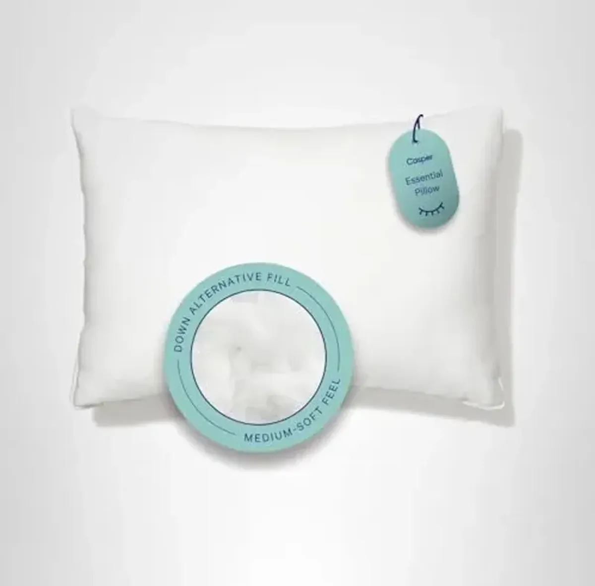 Casper Essential Pillow for Sleeping, King, White, Two Pack