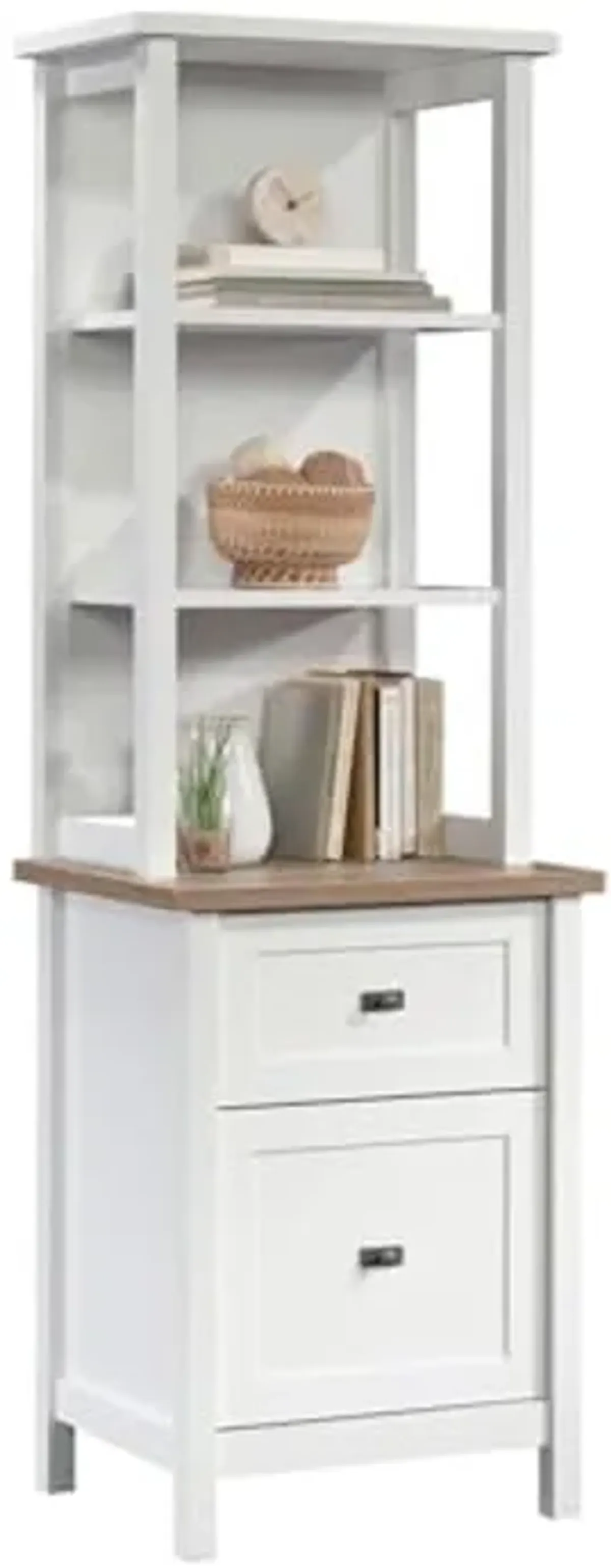 Sauder Cottage Road Engineered Wood Storage Tower in White Finish