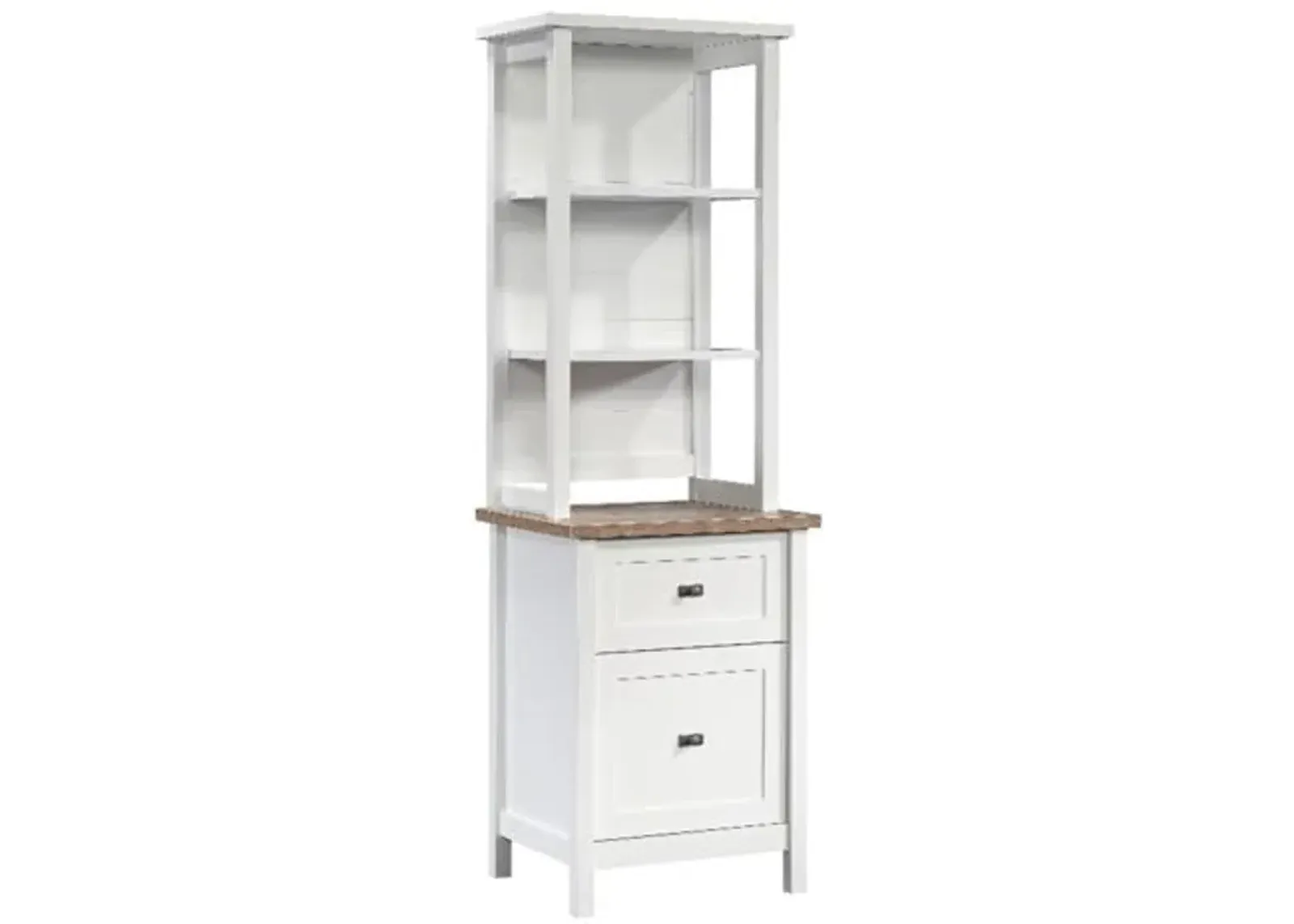 Sauder Cottage Road Engineered Wood Storage Tower in White Finish