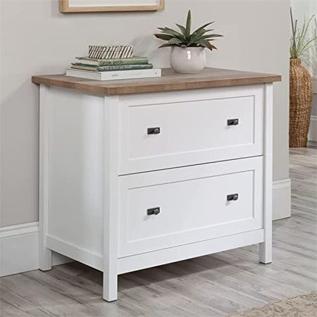 Sauder Cottage Road Engineered Wood Lateral File Cabinet in White Finish