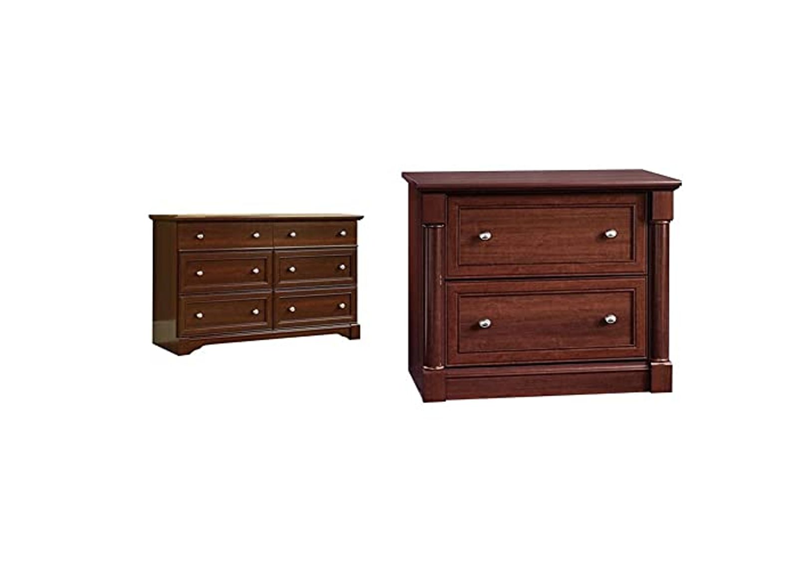 Sauder Palladia Dresser, Select Cherry Finish & Palladia Lateral File, Select Cherry Finish