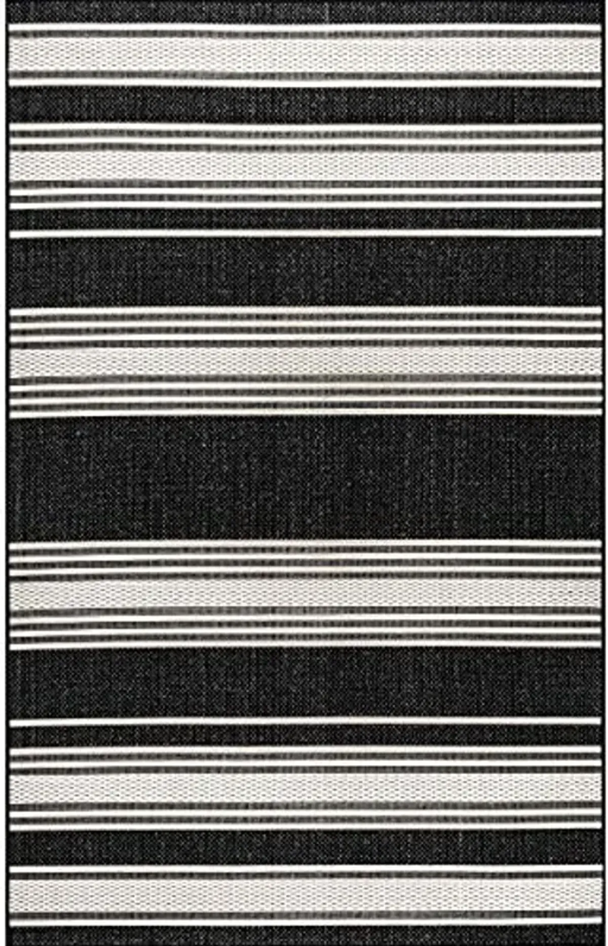 Rugs USA x Lauren Liess Romy Striped Indoor/Outdoor Area Rug, 8x10, Black