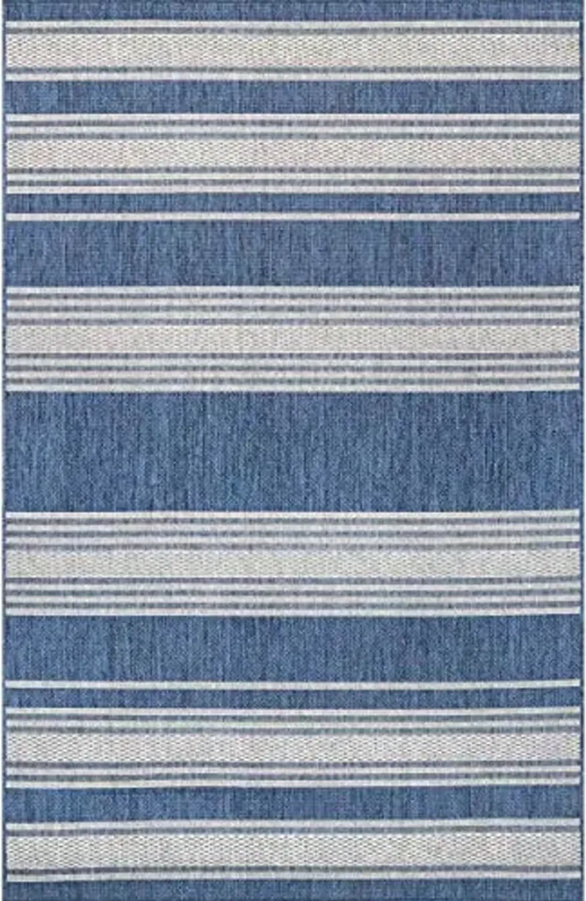 Rugs USA Romy Striped Indoor/Outdoor Area Rug, 6'7" x 9', Blue
