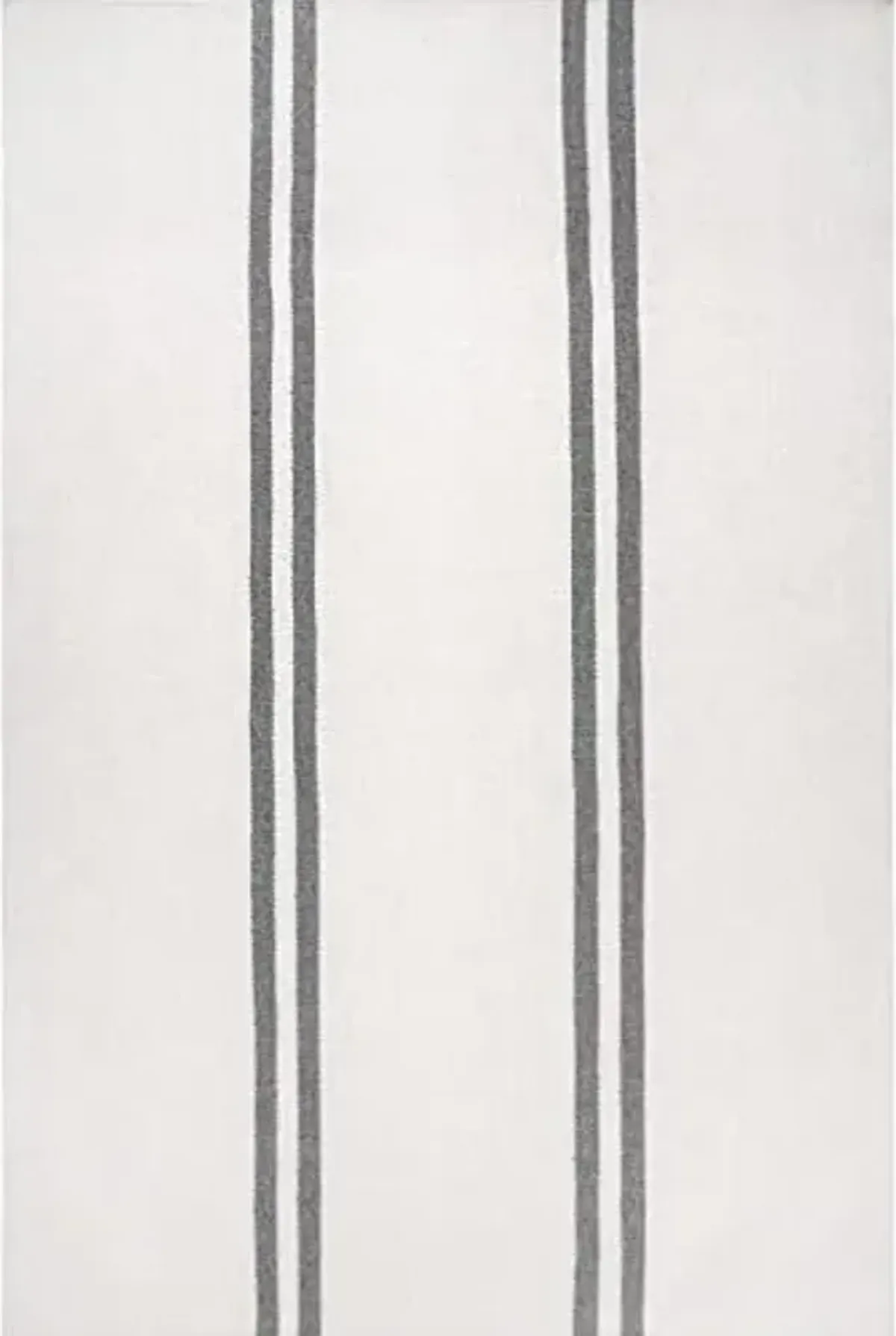 Rugs USA Elowen Double Striped Wool Area Rug, 6x9, Ivory