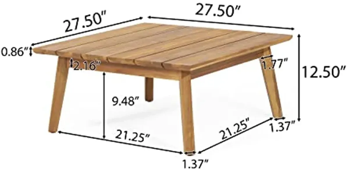 Christopher Knight Home 318124 Burchett Coffee Table, Teak