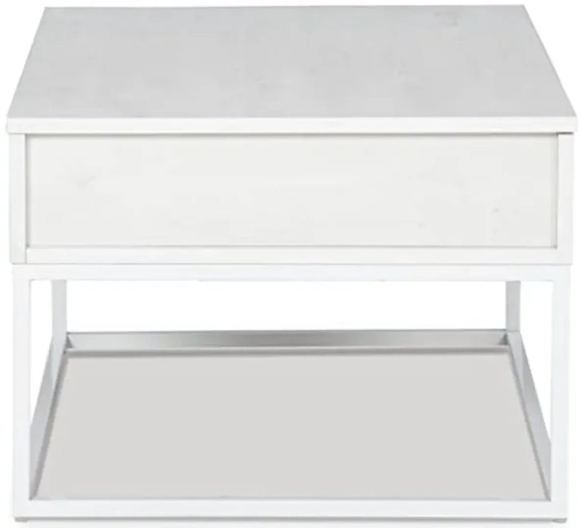 Signature Design by Ashley Deznee Modern Lift Top Cocktail Table with Hidden Compartment, White