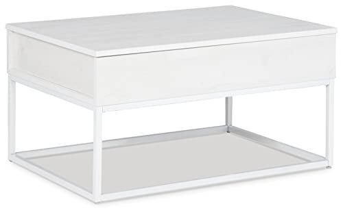 Signature Design by Ashley Deznee Lift Top Cocktail Table, 36" W x 26" D x 19" H, White