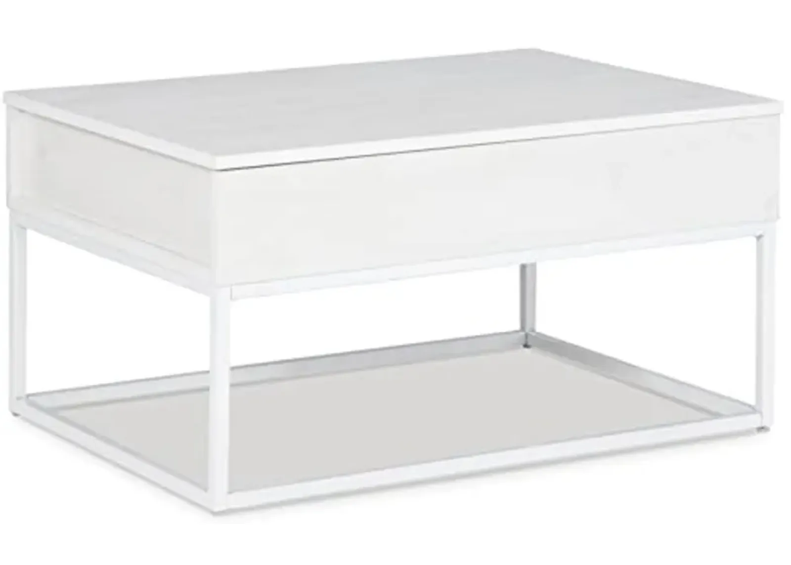 Signature Design by Ashley Deznee Modern Lift Top Cocktail Table with Hidden Compartment, White