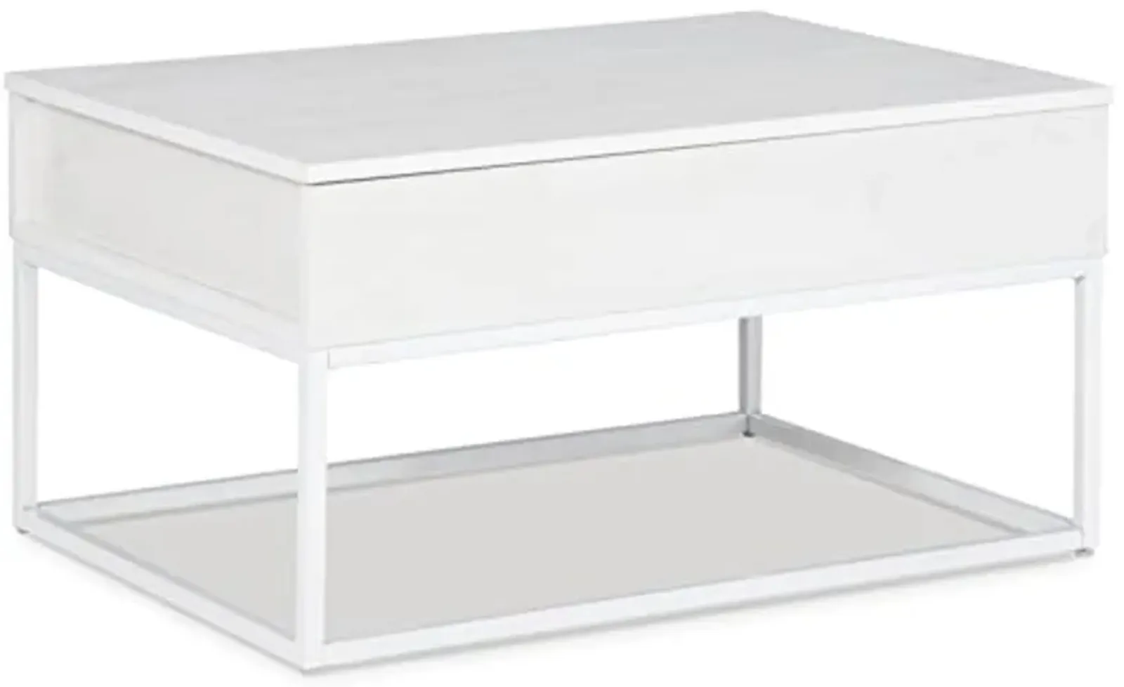 Signature Design by Ashley Deznee Modern Lift Top Cocktail Table with Hidden Compartment, White