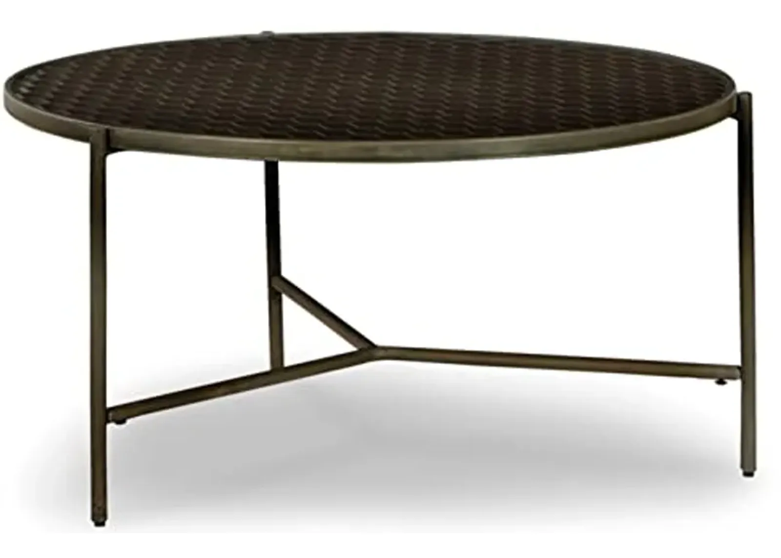 Signature Design by Ashley Doraley Retro Mango Wood Cocktail Table for Living Room, Dark Brown & Gray