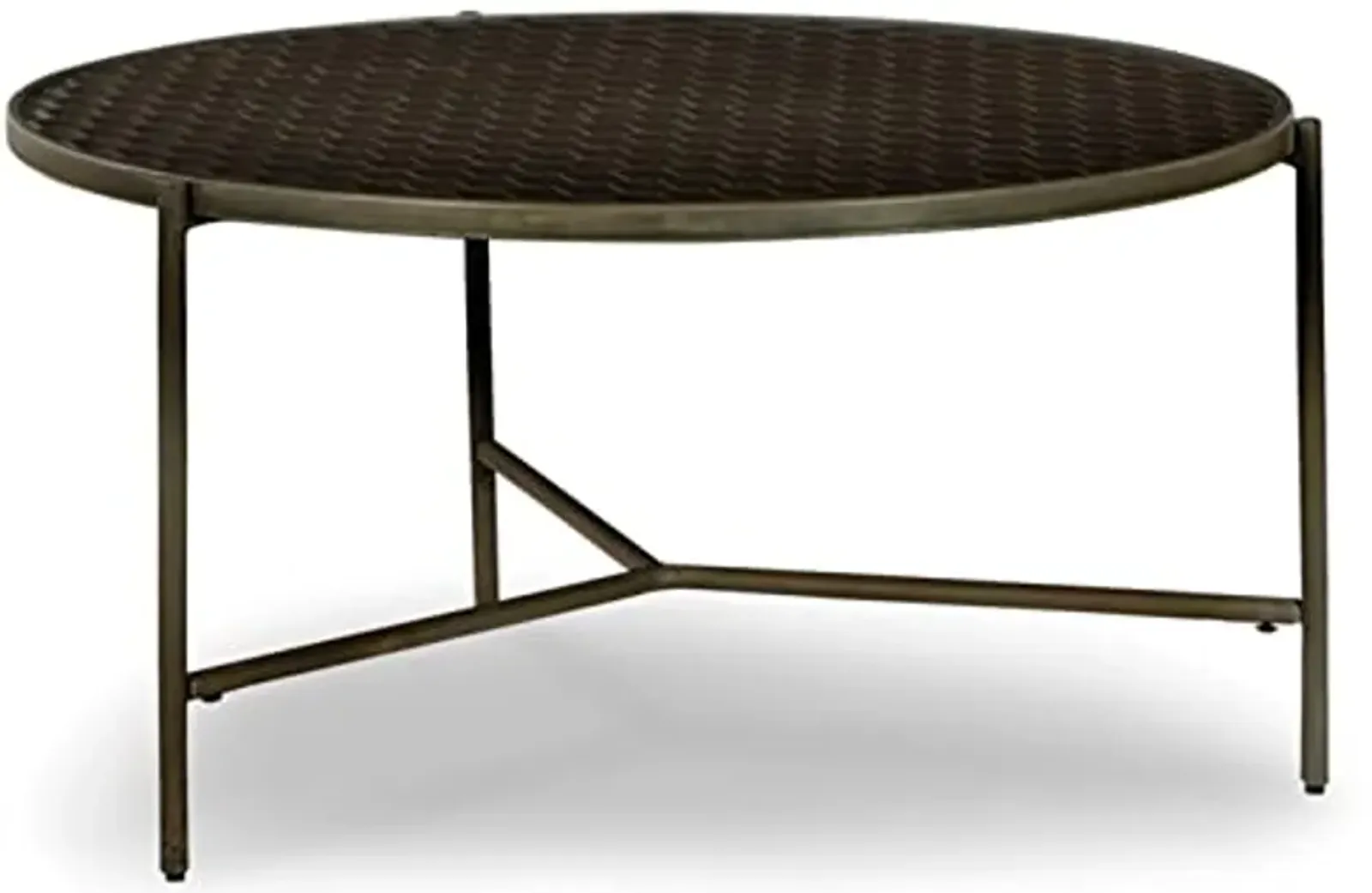 Signature Design by Ashley Doraley Retro Mango Wood Cocktail Table for Living Room, Dark Brown & Gray