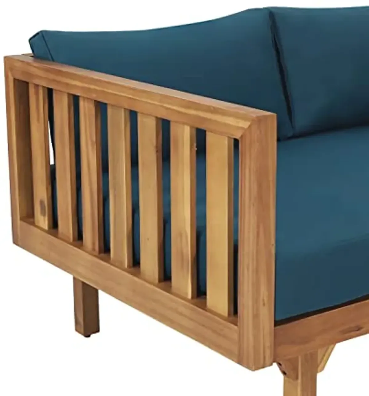 Christopher Knight Home Claremont Outdoor 3 Seater Daybed with Cushions - Acacia Wood - Teak/Dark Teal