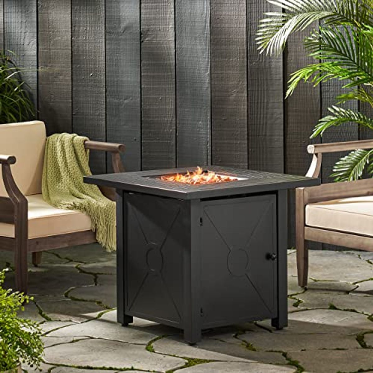 Christopher Knight Home 317178 Elwick Fire Pit, Black