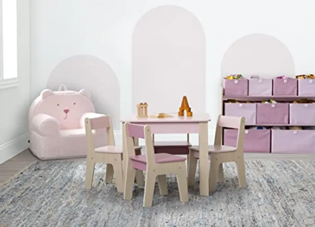 GAP GapKids Table and 4 Chair Set - Greenguard Gold Certified, Blush/Natural