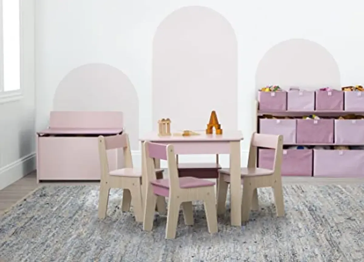 GAP GapKids Table and 4 Chair Set - Greenguard Gold Certified, Blush/Natural