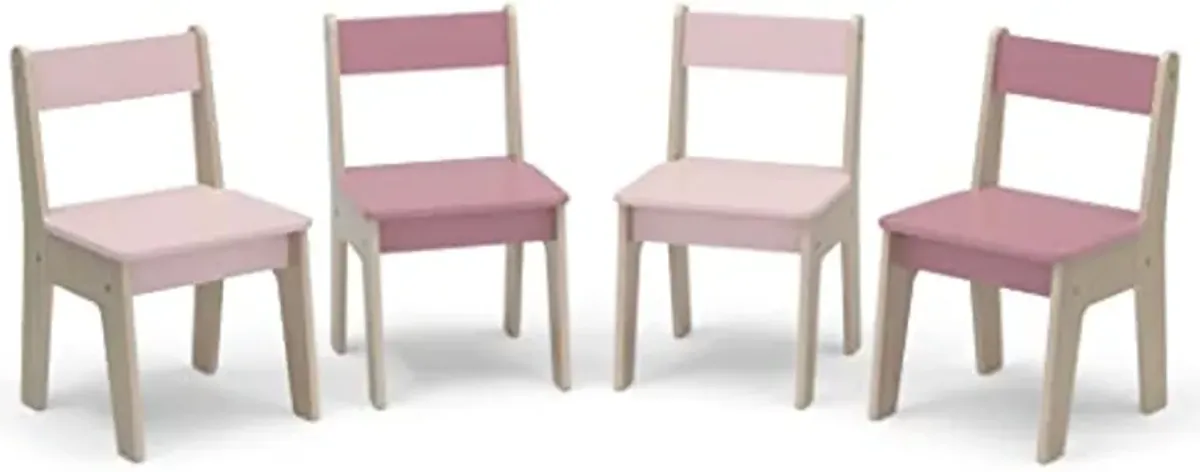 GAP GapKids Table and 4 Chair Set - Greenguard Gold Certified, Blush/Natural