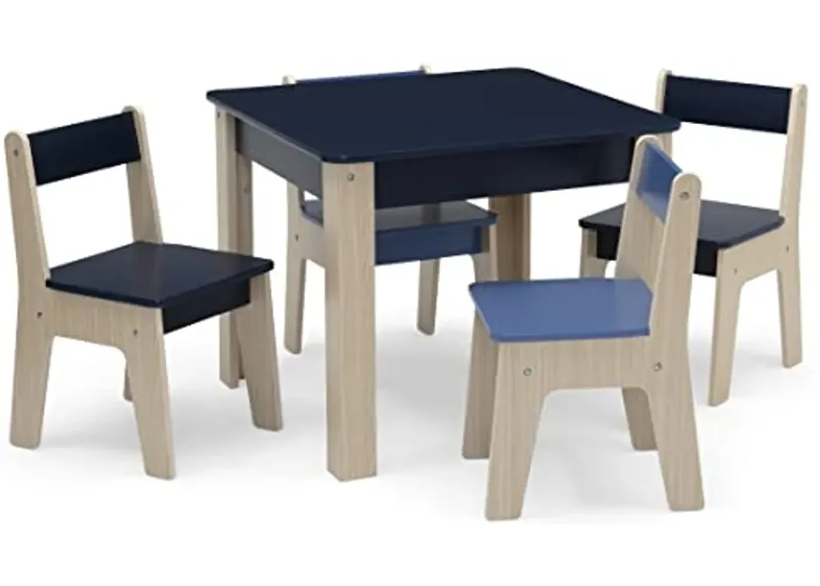 GAP GapKids Table and 4 Chair Set - Greenguard Gold Certified, Navy/Natural