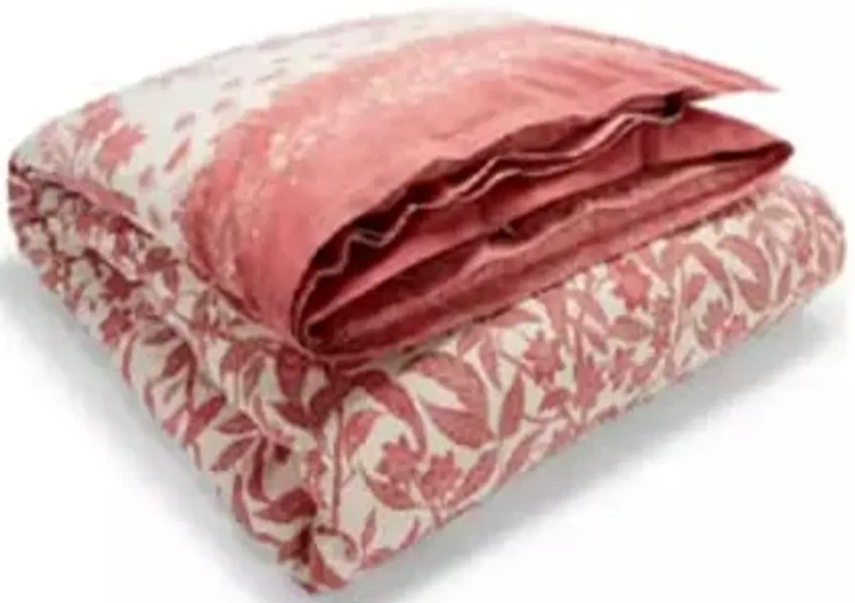 Lauren Ralph Lauren Isla Floral 3 Pc Full Queen Duvet Cover Set Dusty Rose Pink Brick Cream (Queen (U.S. Standard))