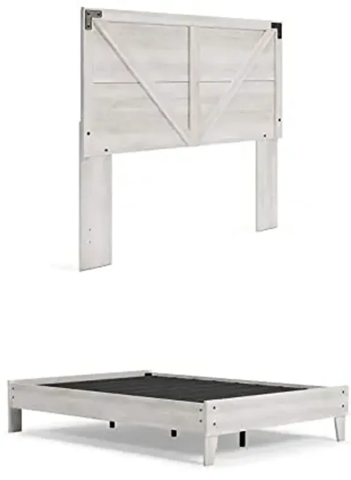 Signature Design by Ashley Shawburn Modern Farmhouse Platform Bed, Queen with Headboard