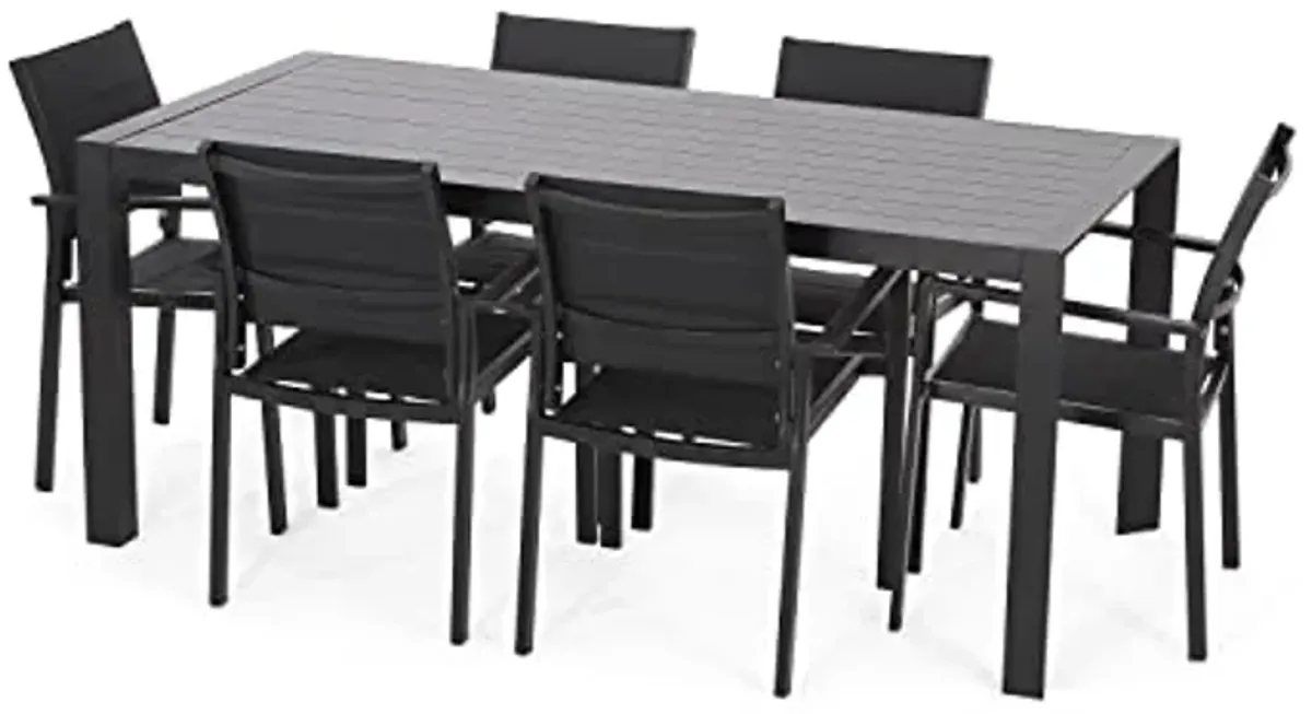 Christopher Knight Home 317599 Templin Dining Set, Black