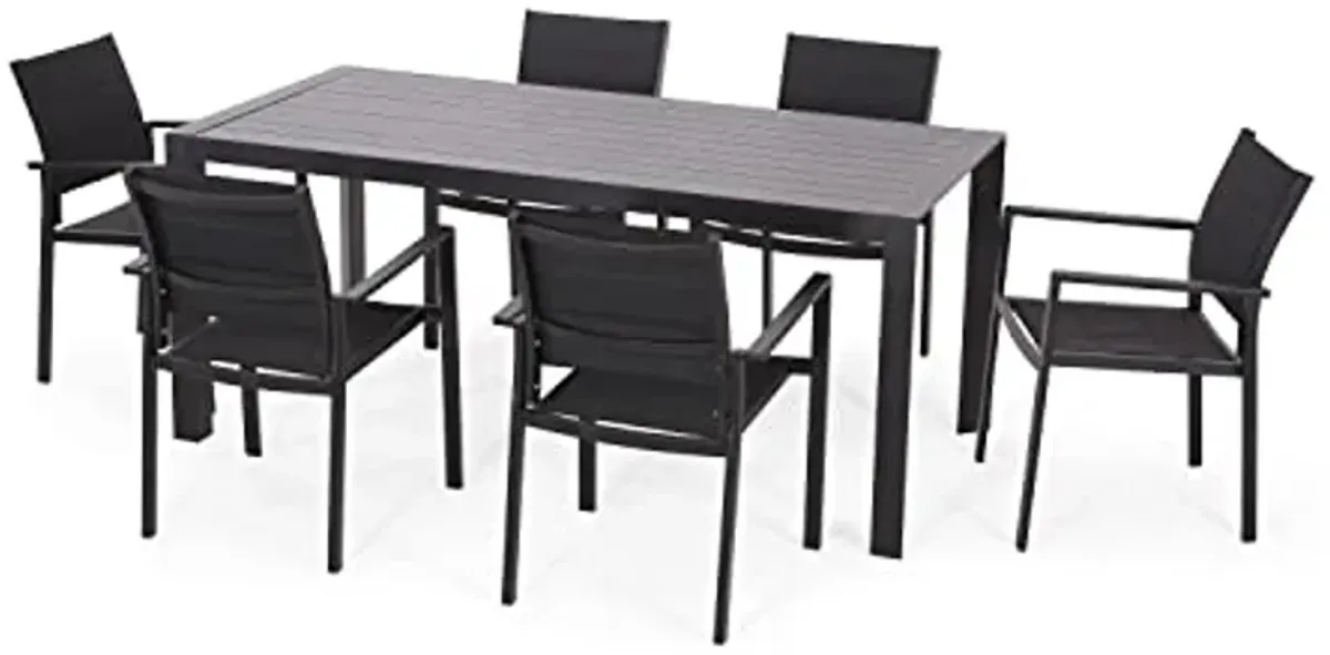 Christopher Knight Home 317599 Templin Dining Set, Black