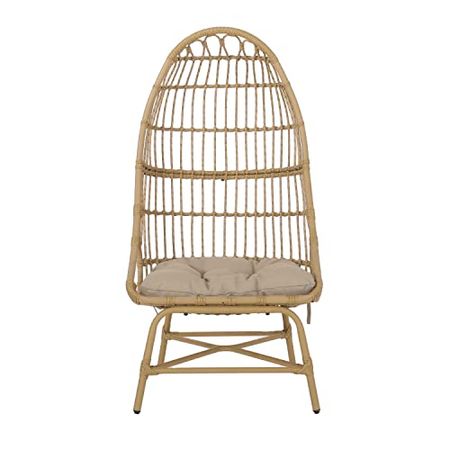 Christopher Knight Home 317641 Naclerio Basket Chair, Beige + Light Brown
