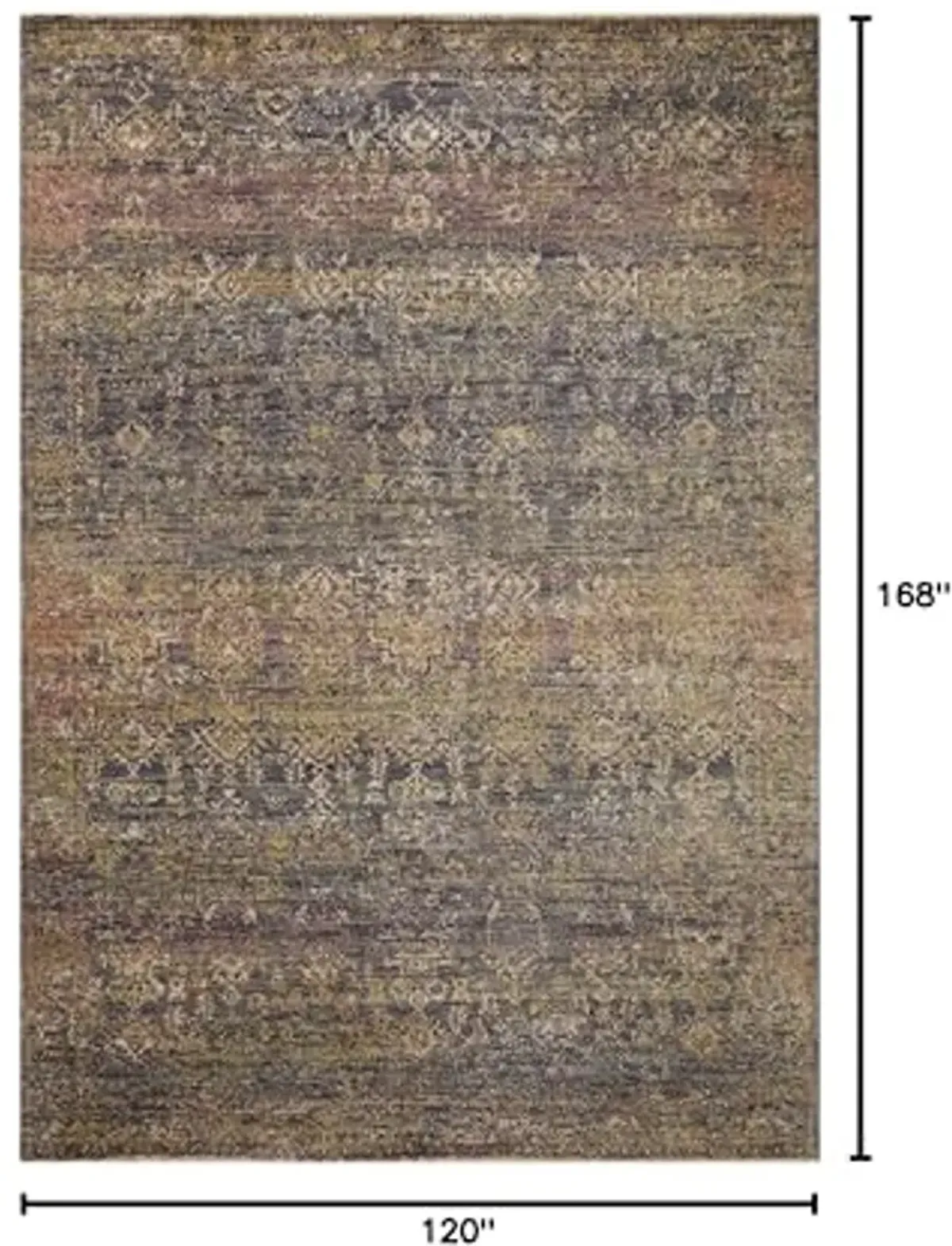 Loloi Jean Stoffer x Bradbury Collection, Ink & Multi, 10'-0" x 14'-0" Area Rug – Modern & Traditional Area Rugs for Living Room Bedroom Entryway & Hallway No Shed High Traffic Area Decor Rug