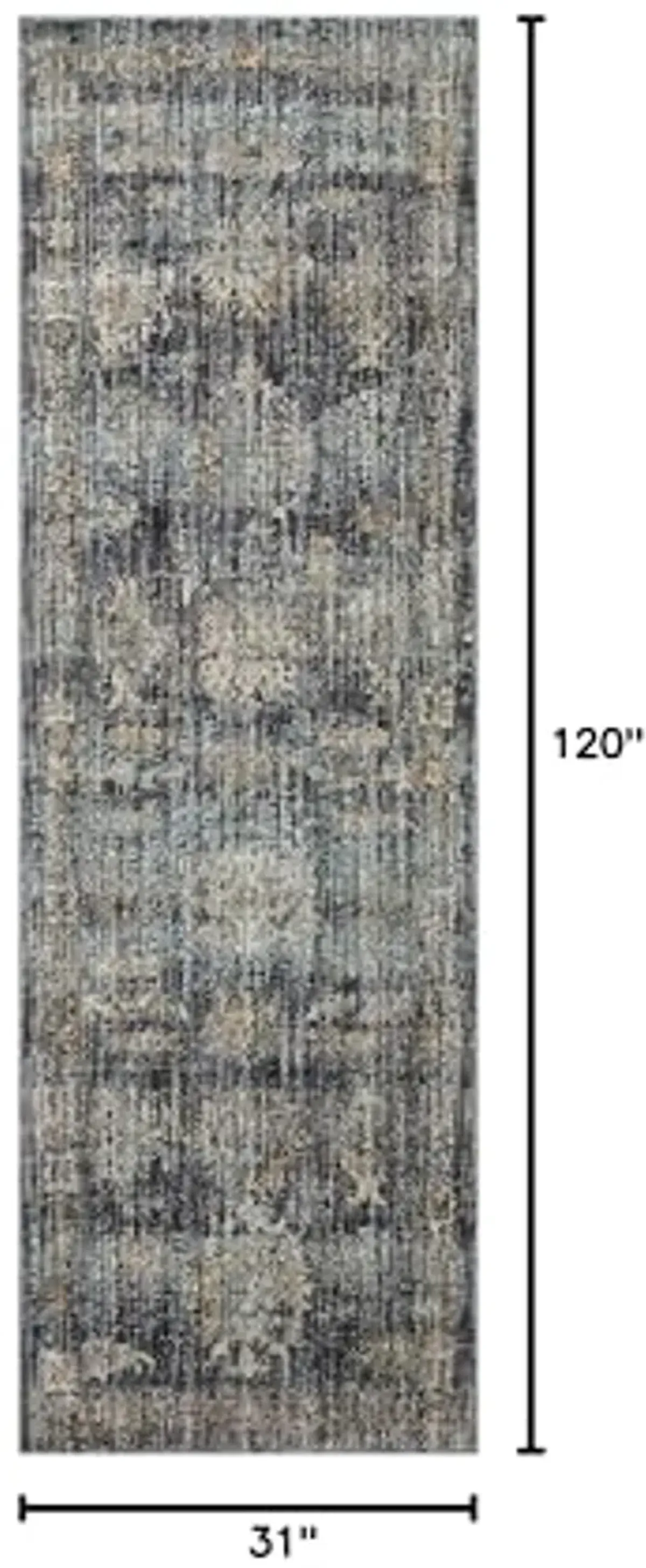 Loloi Jean Stoffer x Katherine Ink/Jade 2'-7" x 10'-0" Runner Rug