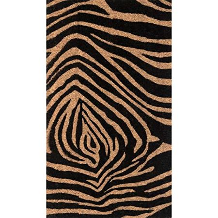 nuLOOM Coir Zebra Print Doormat Door Mat, 1' 5" x 2' 5",
